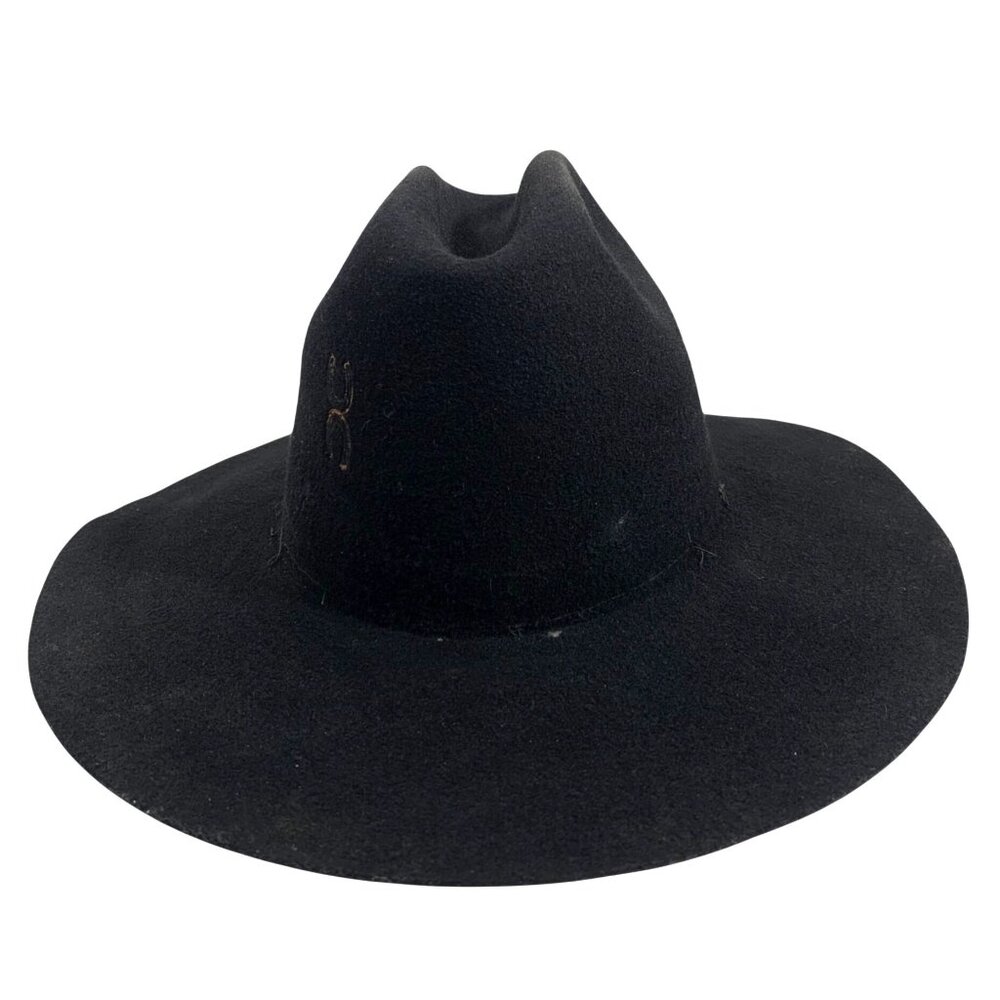 VTG Territorial Western Hat Spearfish SD - Black Rugged Rustic Western Hat
